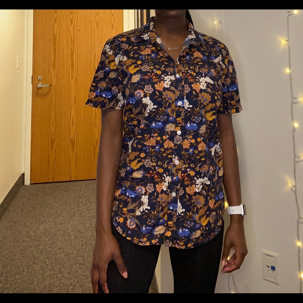 Mens button down floral top